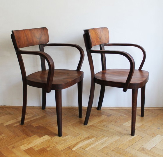 Image 1 of Coppia di sedie Art Déco degli anni '30 di Tatra