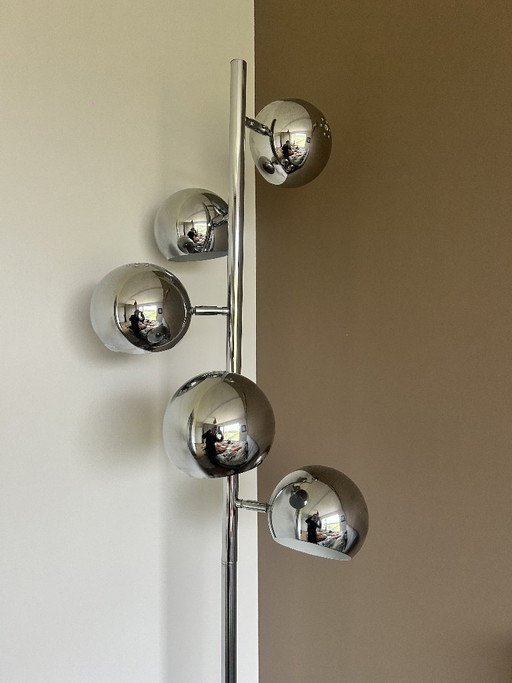 KARE Design Calotta 5-flammige Stehleuchte – Chrom (H200)