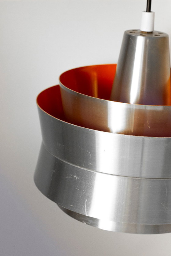Image 1 of Carl Thore Trava Lampe, Aluminium und innen orange lackiert