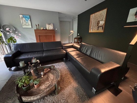 Leonie B-Flat Ecksofa, schwarzes Leder – Leolux, Leather (photo 4 of 5)