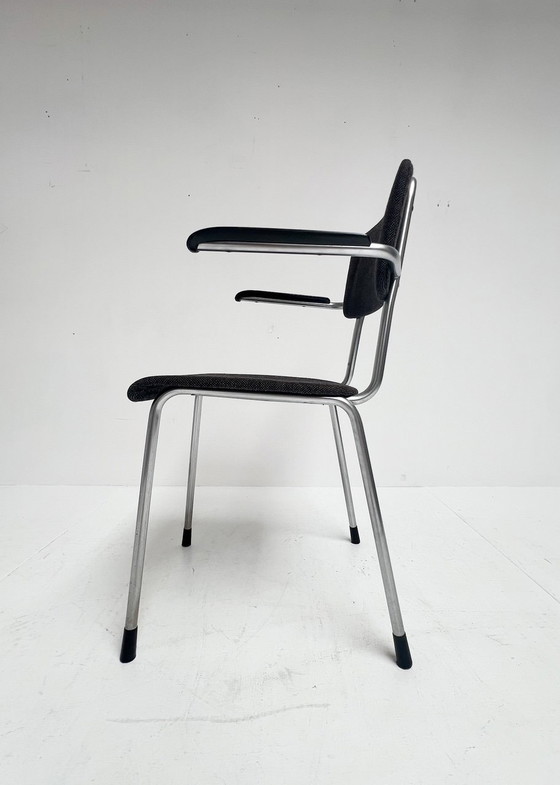 Image 1 of Ensemble de quatre chaises Gispen 115 d'origine hollandaise, 1960