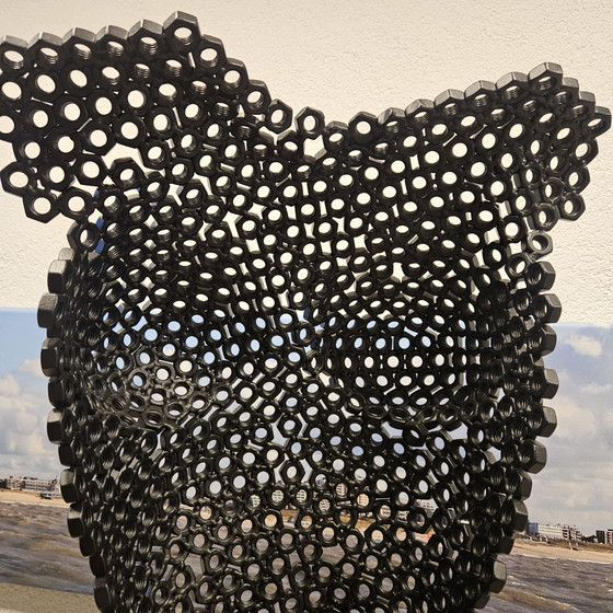Silhouette femme dame en écrous d'acier, Welder Leen, Sculptures, Métal, Noir (photo 4 sur 11)