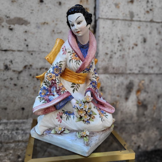 Image 1 of “Geisha”, cerámica vidriada o mayólica, Domenico Poloniato, 60’s – Italia