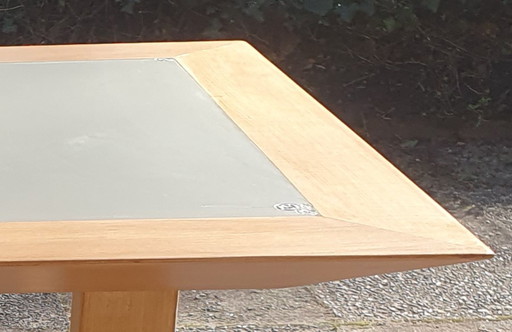 Bureau en/of tafel - hout met marmoleum inlegblad