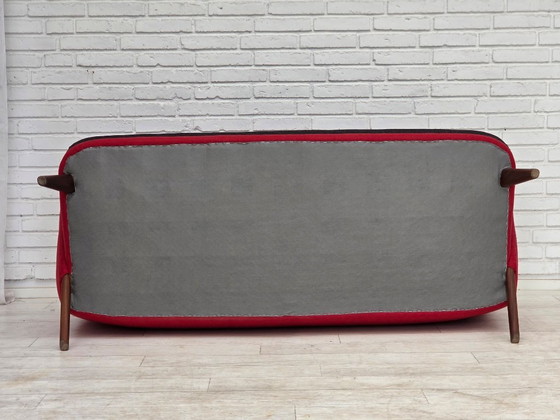 Image 1 of Sofá de dos plazas, diseño danés de Ch. F. Brodersen, década de 1960, retapizado.