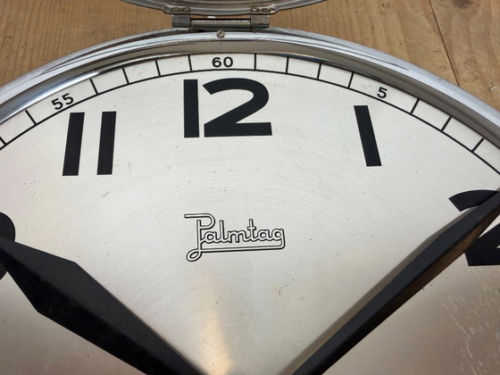 Image 1 of Vintage German Electric Wall Clock from Palmtag, 1960s