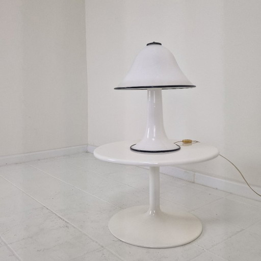 Rare 1970s Murano Mushroom Lamp – Hand-Blown Glass with White Diffused Light