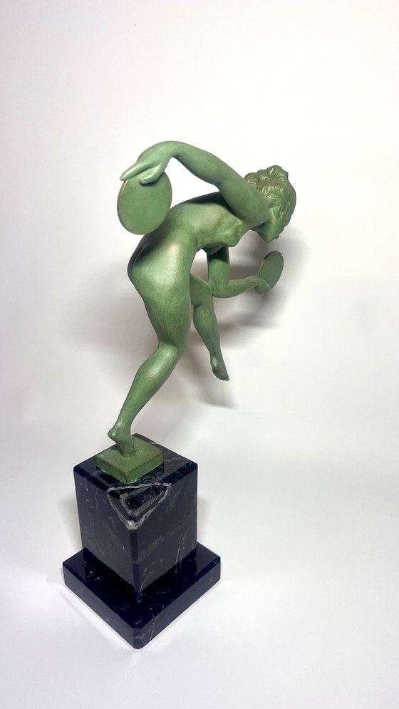 Image 1 of Beautiful Art Deco Statue , Signed (Derrene) , Max Le Verrier