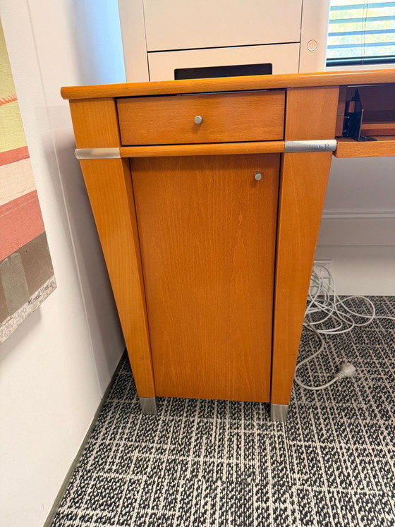 Scrivania con mobile basso abbinato – Scrivanie, Metallo, Legno (photo 10 of 14)