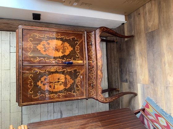 Vintage Italian Inlaid Burr Cocktail Cabinet, 1950s, Liquor cabinets, Italian Design (photo 2 of 12)