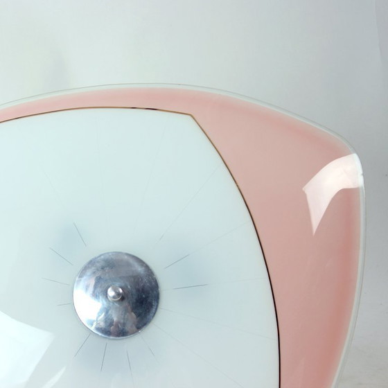 Image 1 of Mid Century Glass Ceiling Light By Napako, Czechoslovakia, 1960s