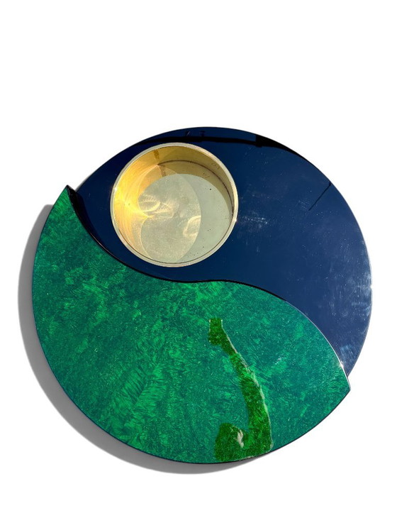 Yin Yang Willy Rizzo rotating coffee table, brass, 1970s – Wood (photo 3 of 17)
