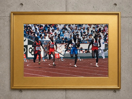 Origineel / Gesigneerd / Iconische Foto / 100m Finale Seoul 1988 / Cult Kunstfoto / Gesigneerd – Giclée Prints (photo 2 of 6)