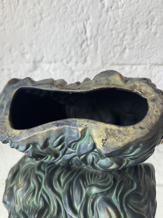 Image 1 of Cane pechinese, ceramica con patina bronzo, anni '60