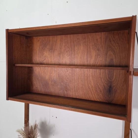 Vintage 60s Danish teak modular shelving unit Mid Century, Wood, Brown, Mid Century Modern (photo 13 of 22)
