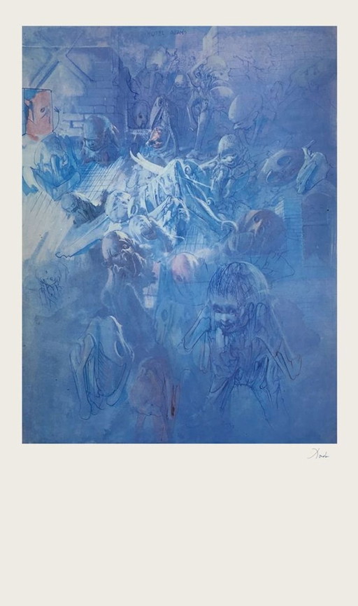 Miodrag Djuric DADO Galerie Isy Brachot - Dessins Affiche signée 1979