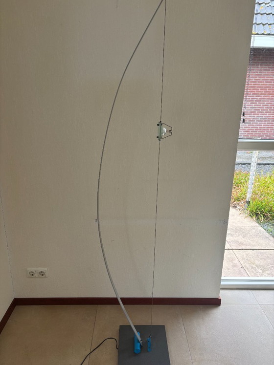 Image 1 of Roland Jamois Floor Lamp - Curved Plexiglas & Metal