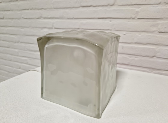 Image 1 of Vintage Ikea Iviken Glass Ice Block Table Lamps