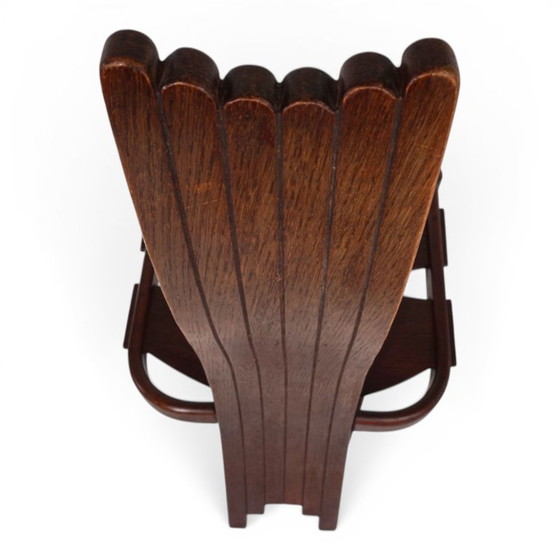 Image 1 of Allmilmö Brutalistischer Eichenstuhl, 1980