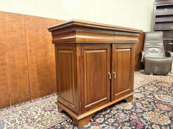 Credenza da ufficio inglese classica, Credenze con vetrina, Marrone (foto 3 di 13)