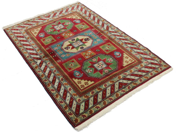 Image 1 of Origineel handgeknoopt oud Kazak tapijt 160 x 110 cm