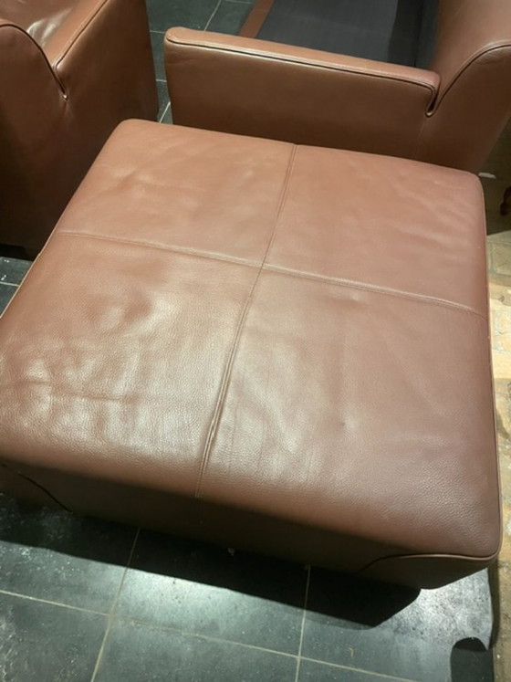 Salon en cuir Walter Knoll, Coins salon, Marron (photo 3 sur 5)