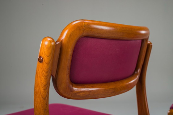 Image 1 of Juego de 4 sillas de comedor de teca de mediados de siglo de Johannes Andersen para Uldum