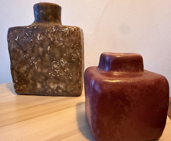 Image 1 of Set van 3 Mobach Utrecht Studio aardewerk vazen ​​(jaren 1960)