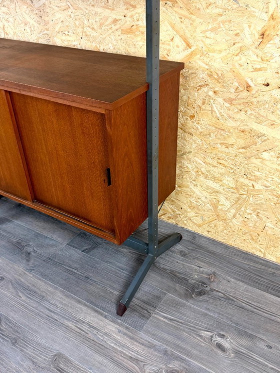 Image 1 of Teakhouten wandplankensysteem uit de jaren 60/70 van Olof Pira, Zweden, midden-20e eeuw.
