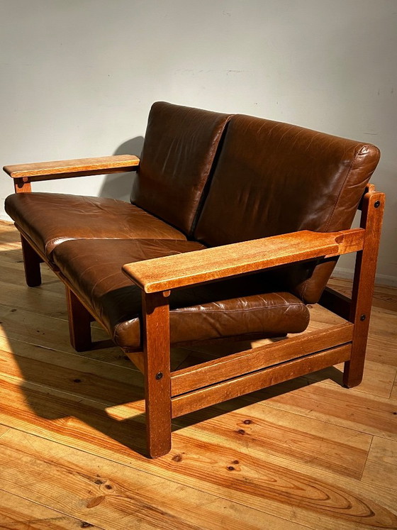 Mid-Century Two-seater in Leather Aksel Dahl – KP Møbler, 2 seaters, Wood (photo 4 of 27)