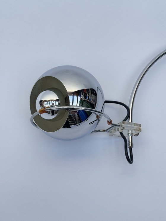 Image 1 of Vintage Chrome Wall Lamp by GEPO Amsterdam, 1970s – Eyeball Design