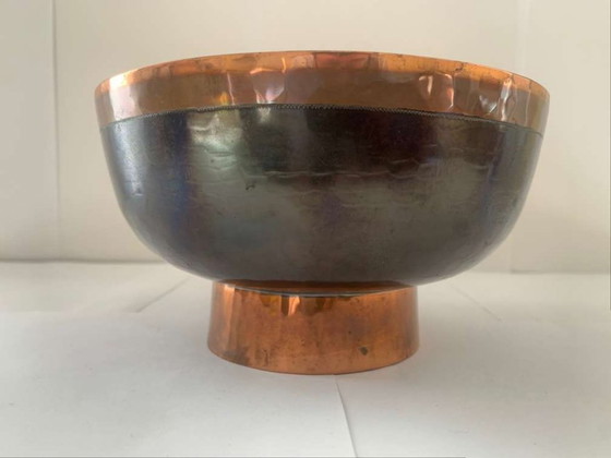 Image 1 of Hans Przyrembel Scatola con coperchio Bomboniera Marianne Brandt Alfred Lipovec Bauhaus Rame