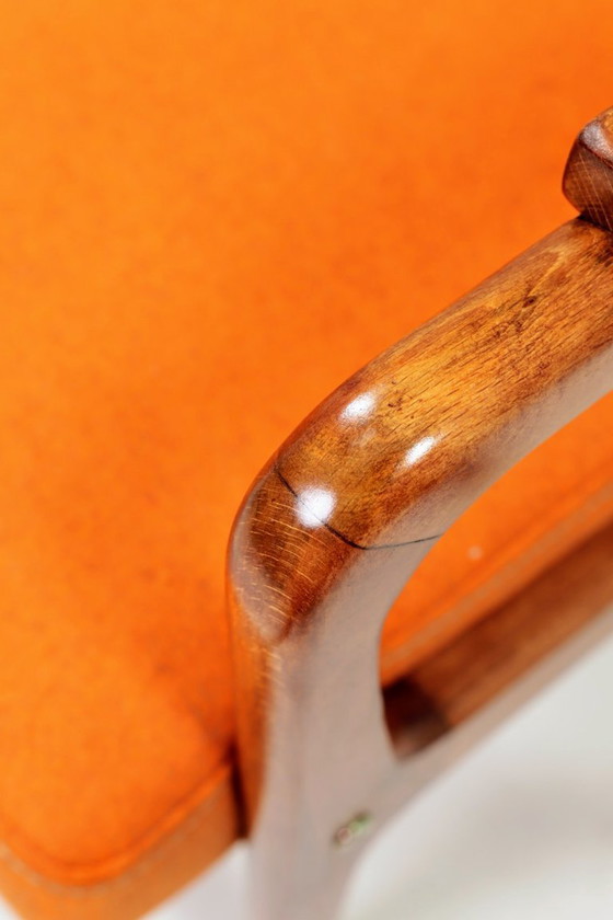 Image 1 of Vintage armchair papaya orange wool 1960