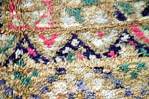 Vintage Zemmour Marokkanischer Teppich - 315 x 207 cm | Rosa & Beige