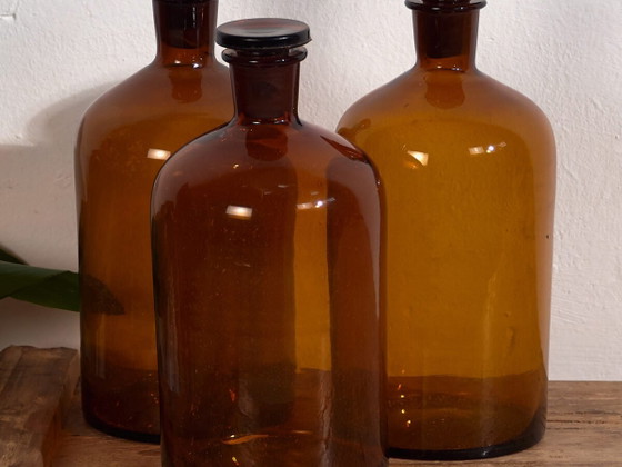 Tarros de cristal antiguos (c.1920). Juego de 3 piezas #60 – Vasos y jarras, Glass (photo 2 of 10)