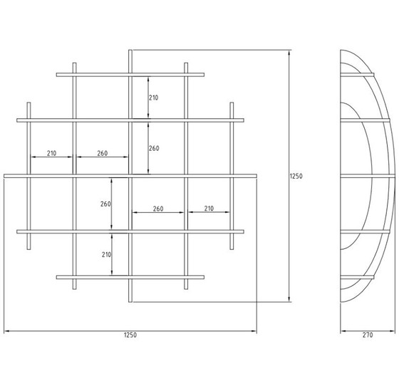 Image 1 of Wandplank Big Jim 125 MDF beton grijs van ellips design