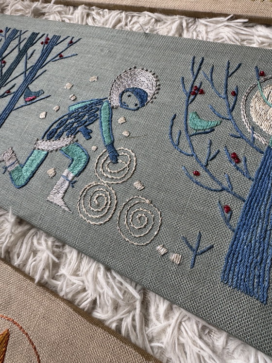 Image 1 of Scandinavische borduurpanelen uit de jaren 60