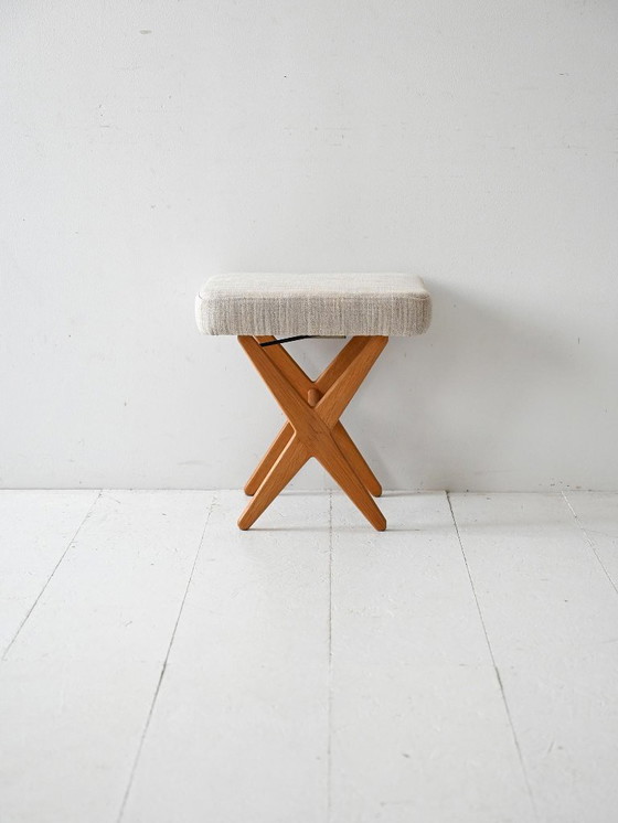 Image 1 of Repose-pieds scandinave en chêne vintage des années 1960 de Alf Svennson