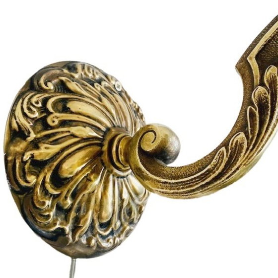 Image 1 of Lampada da parete Art Déco in ottone opalino anni '30