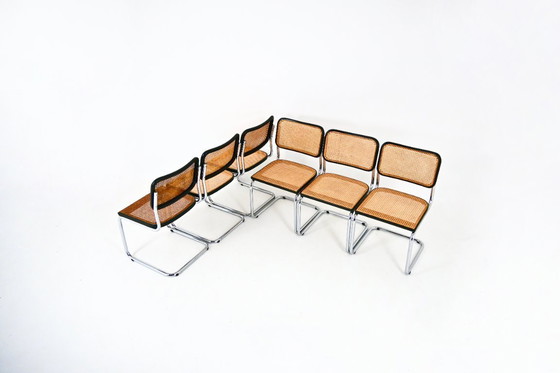 Image 1 of Sillas de comedor estilo B32 de Marcel Breuer, juego de 6