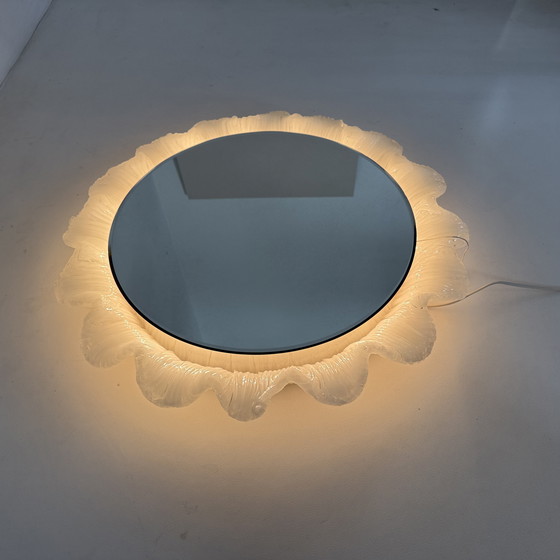 Image 1 of Vintage Lucite wall mirror with backlight , 1970’s , Germany