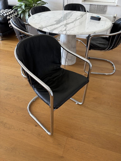 5 X Rinaldi Eetkamerstoelen – Metal, Leather (photo 2 of 5)