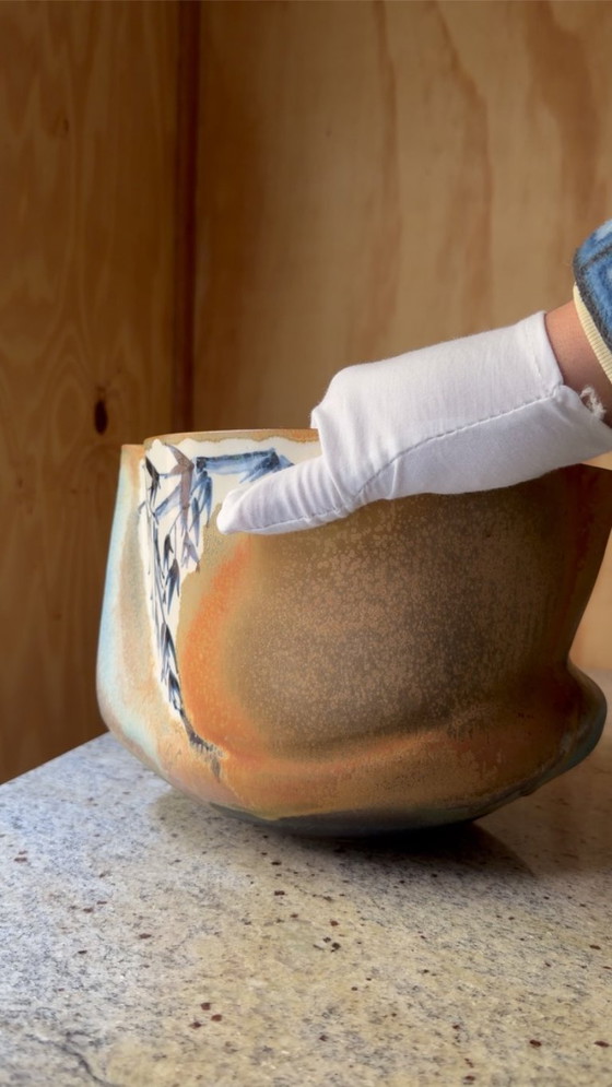 Unique Joop Cock Studio Pottery – Hand-Painted Sculptural Ceramic Vase Pot - Dutch Design Hand Made (photo 15 of 15)