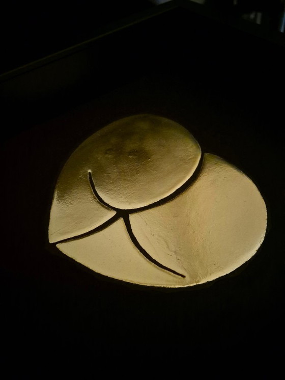 Image 1 of Opera d'arte Love ass in oro 23kt con cornice dorata, edizione limitata