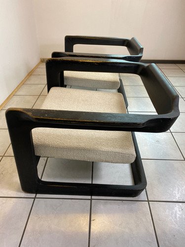 Sillones Cantilever Lounge sling cube easy Chair extremadamente raros Lou Hodges (photo 11 of 38)