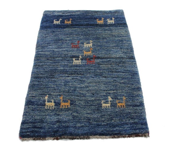 Image 1 of Original Perserteppich Gabbeh Ghashghai Orientteppich 140 cm x 83 cm Alt Natur