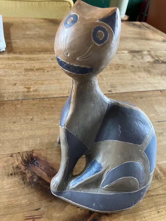 Handmade Sculpture of a Cat – Ceramic (photo 4 of 8)