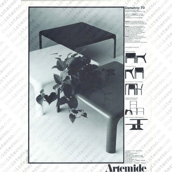 Image 1 of “Demetrio 70” coffee table by Vico Magistretti for Artemide, 1960s