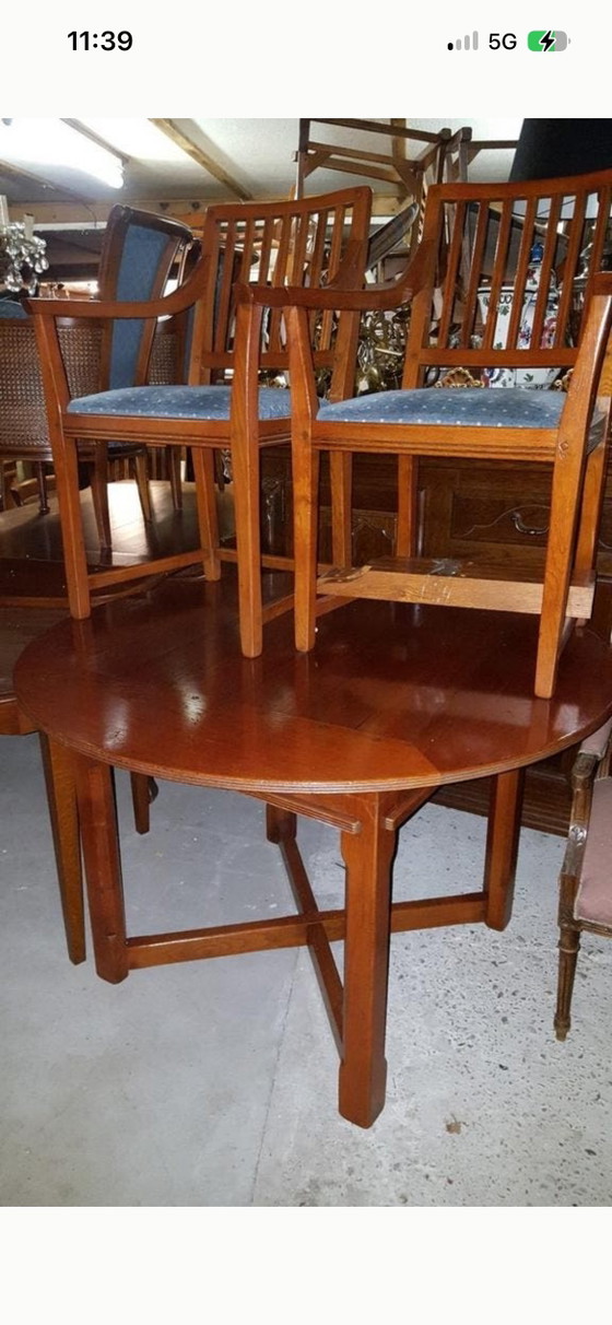 Image 1 of Schuitema Jugendstil-Esszimmer mit 4 Stühlen