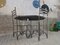Franse minimalistische eetkamerstoelen en leistenen tafel, 1978, set van 5 – Eetkamerset, Aluminium (photo 12 of 19)